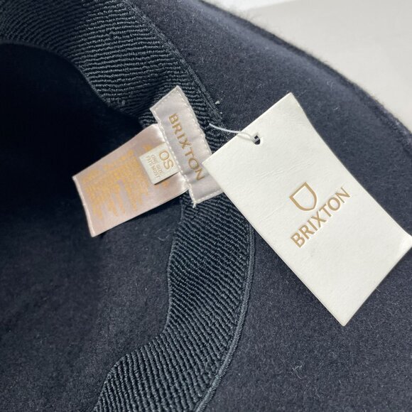 Brixton Ashley Felt Hat Black Wool One‎ Size Womens Festival Boho - Picture 8 of 11
